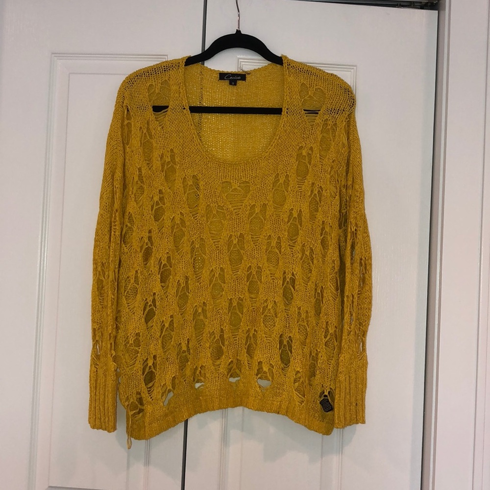 Cecico Yellow Hole Sweater